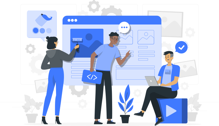 Custom Web Development Agency Illustration