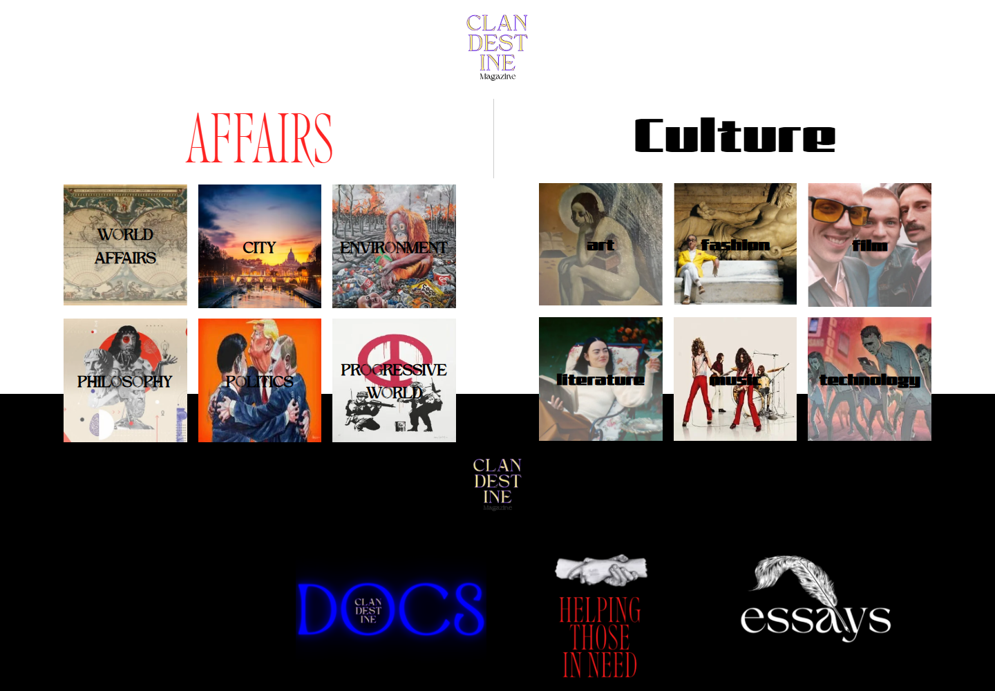 Clandestine Magazine website