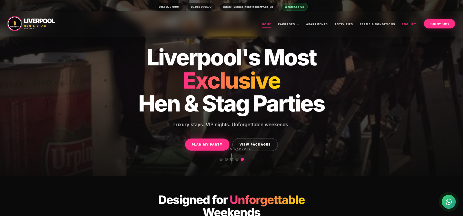 Liverpool Hen Stag Party website